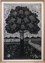 Uripi Urip by Fitriani Dk contemporary artwork print textile