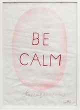 Be Calm by Louise Bourgeois contemporary artwork print textile