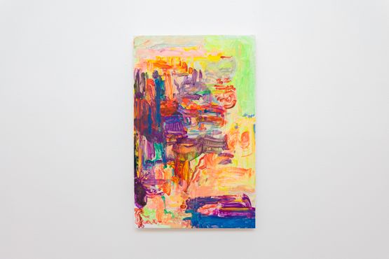 Yellow Politic by Hayley Tompkins contemporary artwork Painting