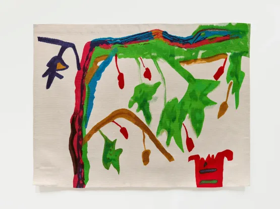 Figues by Etel Adnan contemporary artwork Textile