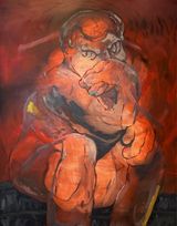 My first cigarette by Jordan Rubio contemporary artwork painting