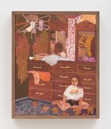 Stranger Asks For Toilet Paper by Veronica Fernandez contemporary artwork painting
