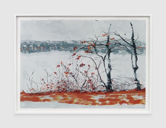 Hudson River Empire Line by Kirsten Everberg contemporary artwork Painting