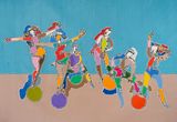 First Athletes Athlete Series by Harold Cohen contemporary artwork painting