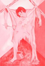 Using ones body as a canvas by M Smart contemporary artwork painting