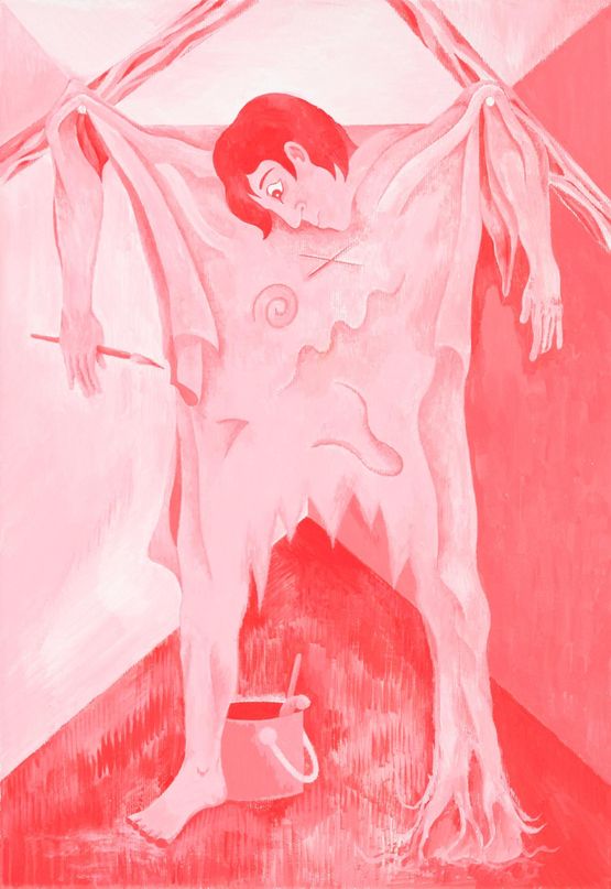 Using ones body as a canvas by M Smart contemporary artwork Painting