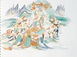 Cave 98 from Dunhuang II by Wu Yi contemporary artwork painting works on paper