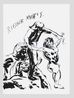 No Title Rigour mortis. by Raymond Pettibon contemporary artwork Painting