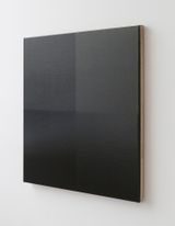 A Whole and Two Halves black by Simon Morris contemporary artwork painting