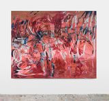 Red afternoon with sparkles by Janaina Tschape contemporary artwork painting