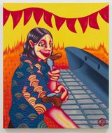 It Tastes Better Burnt by Zoe Blue M. contemporary artwork painting
