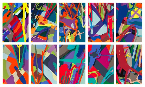 Tension Portfolio of Ten Prints by KAWS contemporary artwork Painting