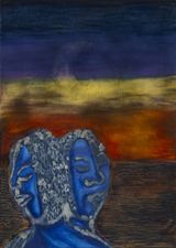 Wish We Could Watch The Sunset by Sola Olulode contemporary artwork drawing painting works on paper