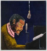 Tribute to Bueki Mseleku by Sam Nhlengethwa contemporary artwork painting