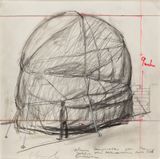 Volume temporaire Projet pour le Stedelijk Van Abbemuseum Eindhoven mai 1966 by Christo contemporary artwork works on paper