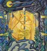 Falsche Nacht Sommer by Hartmut Neumann contemporary artwork painting