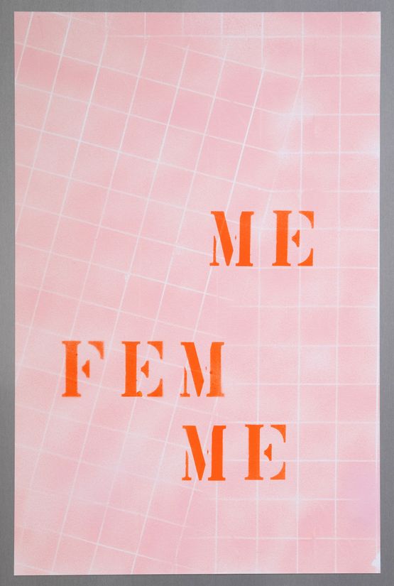 Me Fem by Monica Bonvicini contemporary artwork Painting