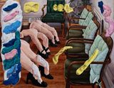 Clay Painting C - Living Room Admiring Strangers Youve Never Met .C- by Shih Yung Chun contemporary artwork painting