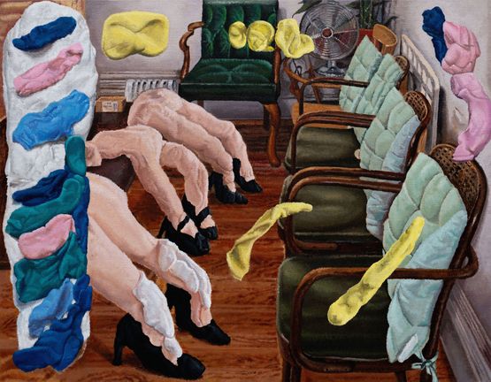 Clay Painting C - Living Room Admiring Strangers Youve Never Met .C- by Shih Yung Chun contemporary artwork Painting