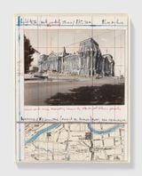 Wrapped Reichstag Project for Berlin by Christo contemporary artwork works on paper