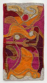 Caring by Sanaa Gateja contemporary artwork mixed media textile