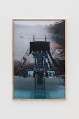 blueberry brutalist waterslide by Marian Tubbs contemporary artwork photography print