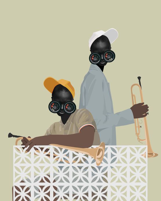 Ndi Band by Azuka Muoh contemporary artwork Print