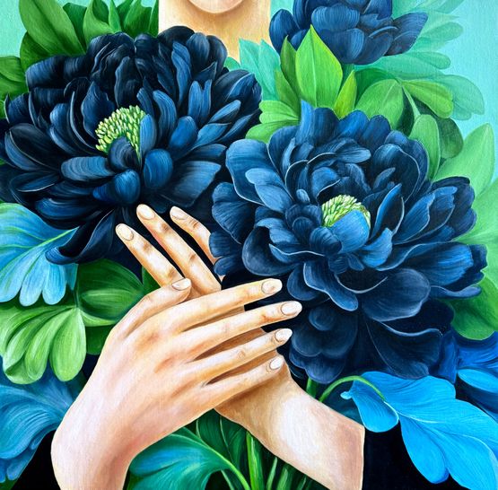 From the series Rooted in Her Own Silence by Adila Huseynova contemporary artwork Painting