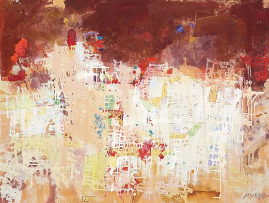 Brown Sky by Yi Kai contemporary artwork Painting