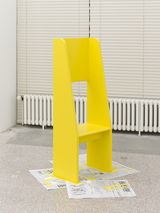 Manikin Au Pilori by Sophie Nys contemporary artwork sculpture installation mixed media
