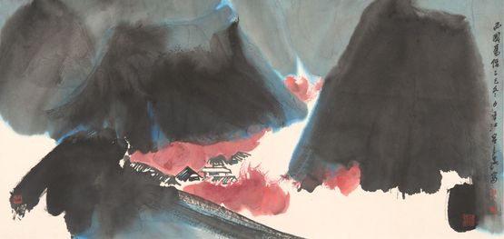 Old Pals West Garden by Lui Shou-Kwan contemporary artwork Painting
