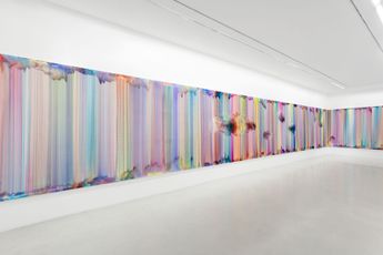 Contemporary art exhibition Bernard Frize LES CHOSES QUE JAI VUES THINGS IVE SEEN at Perrotin Paris Marais France