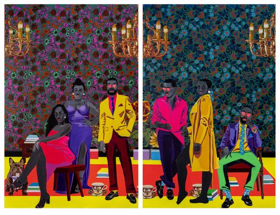 The Farmers by Tafadzwa Adolf Tega contemporary artwork Painting