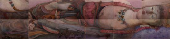 Reclining Bodhisattva by Xia Xiaowan contemporary artwork Works on Paper