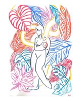 Lost in Paradise I by Tess Dumon contemporary artwork painting works on paper