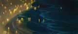 Carefree strolls at the edge of the night by Ivan Pokidyshev contemporary artwork painting