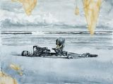 Larung Ego Sweeping Ego 1 by Agus Suwage contemporary artwork painting works on paper