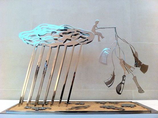 The Cloud The Fisherman and The Mutating Cities by Nadim Karam contemporary artwork Sculpture