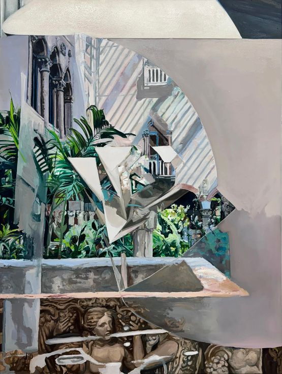 Courtyard Sunbeam by Jihyun Lee contemporary artwork Painting