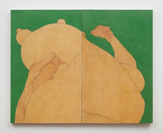 Map Chrome green 2 by Seung Ah Paik contemporary artwork Works on Paper