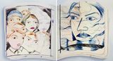 Sketchbook with heads by Karolina Jabonska contemporary artwork painting