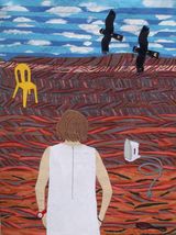 Who Cares by Adrienne Doig contemporary artwork painting textile