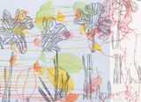 Blue Window by Reza Farkhondeh  Ghada Amer contemporary artwork drawing painting sculpture works on paper