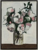 Untitled - White Hibiscus by Liu Xiaohui contemporary artwork painting works on paper