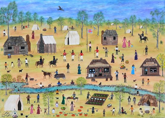 Market Day by Marlene Gilson contemporary artwork Painting