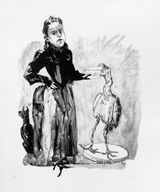 Carmen and Bird by Paula Rego contemporary artwork print