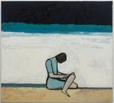Untitled - Waterside Reading by Liu Xiaohui contemporary artwork painting works on paper