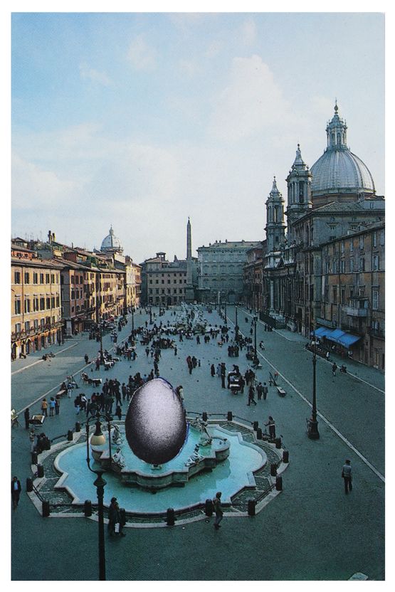 Piazza Ovona by Mirella Bentivoglio contemporary artwork Works on Paper