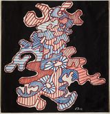 Personnage en marche  4 septembre 1962 by Jean Dubuffet contemporary artwork works on paper