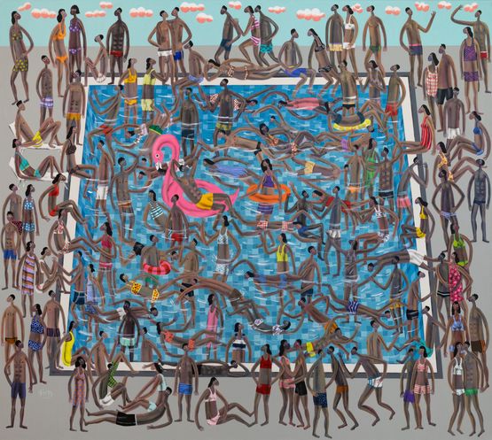 Public Pool by Kitti Narod contemporary artwork Painting